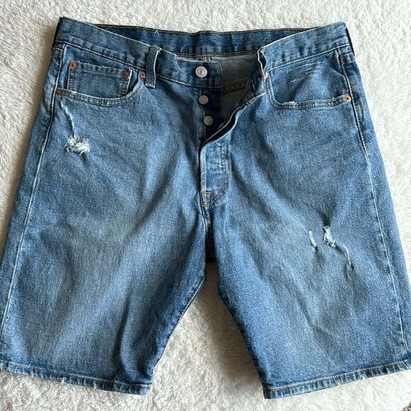 Levi's 501‎ XX Button fly Jean Shorts Y2K Retro 90’s size 34 - Picture 1 of 7